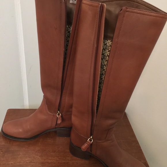 Tory Burch Dark Sepia Fulton knee High Boot Size 8M - Picture 4 of 16